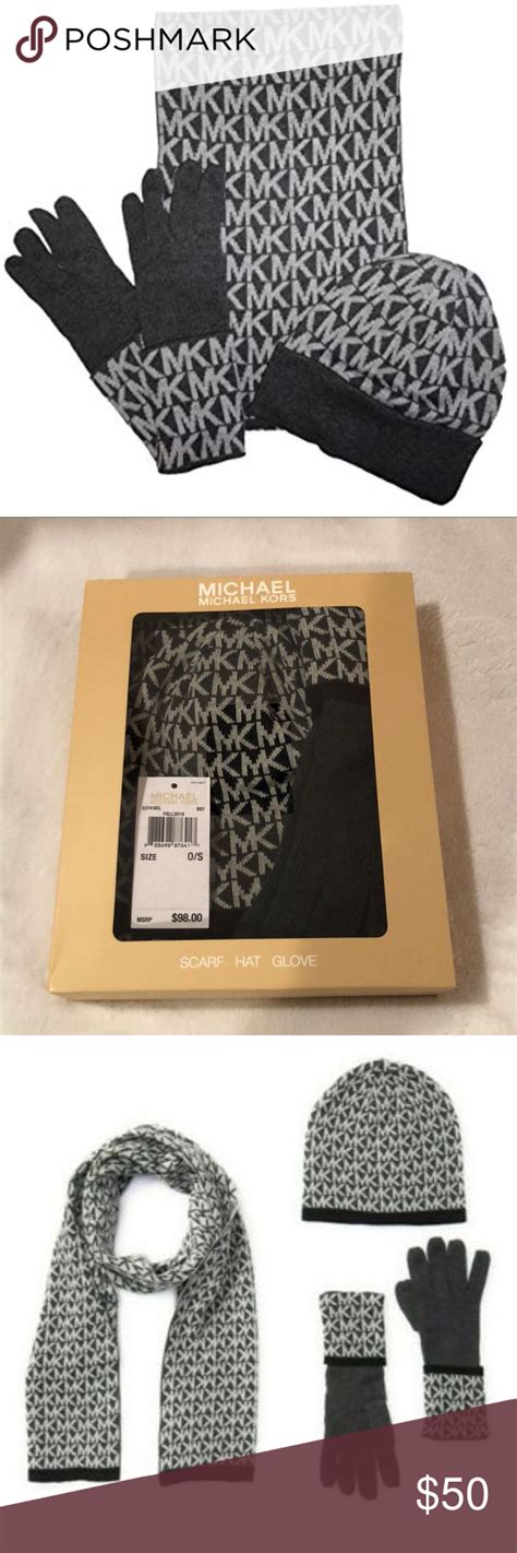 michael kors hat scarf and gloves set